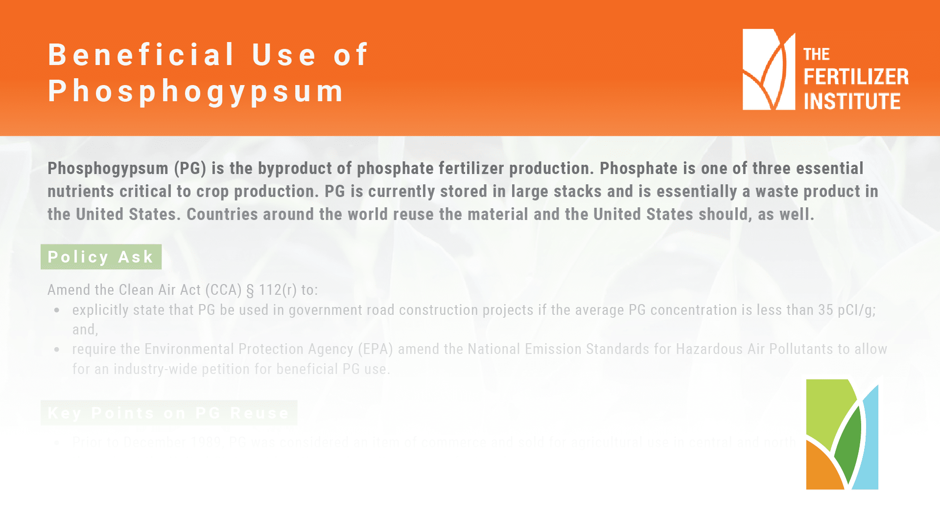 Beneficial Use of Phosphogypsum
